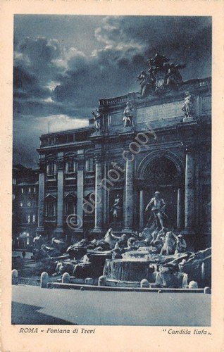 Cartolina Roma Fontana di Trevi Timbro targhetta Triennale Milano 1940 | Immagine Gallery 2