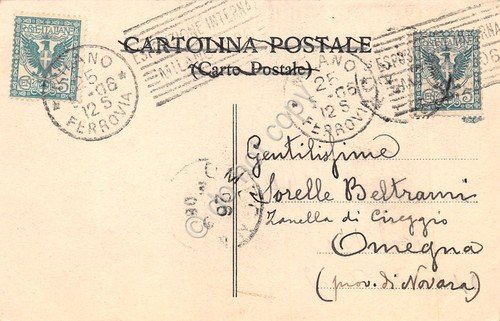 Cartolina Roma Foro Romano con ultimi scavi 1906