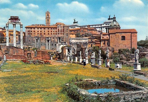 Cartolina Roma Foro Romano Timbro a targhetta Lotta pesistica Judo … | Immagine Gallery 2