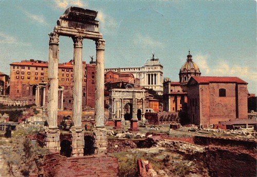 Cartolina Roma Foro Romano Timbro Assemblea Generale Ex Combattenti 1959 | Immagine principale