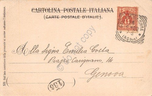 Cartolina Roma Foro Traiano illustrata primi '900 | Immagine Gallery 2