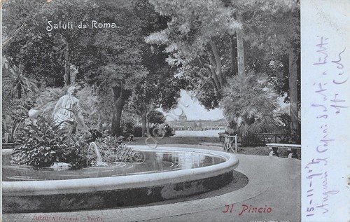 Cartolina Roma il Pincio 1907 | Immagine principale