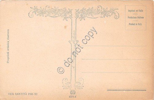 Cartolina Roma Illustrata Papa Pio XI Ed Scrocchi