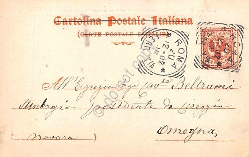 Cartolina Roma Isola Tiberina Pistolesi 1902