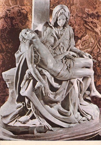 Cartolina Roma La Pietà Michelangelo Timbro quadrato Giornata della Posta … | Immagine Gallery 2