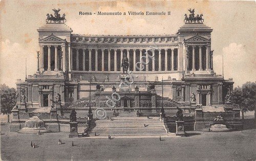 Cartolina Roma Monumento a Vittorio Emanuele II animata 1926 | Immagine principale