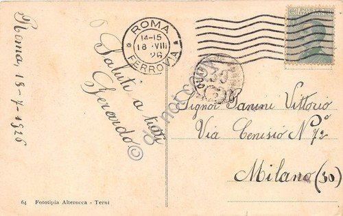 Cartolina Roma Monumento a Vittorio Emanuele II animata 1926 | Immagine Gallery 2