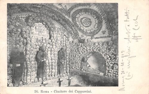 Cartolina Roma n. 26 Cimitero dei cappuccini 1903
