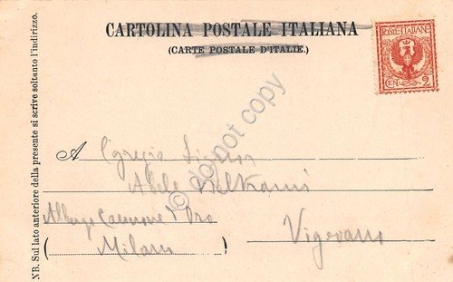 Cartolina Roma Palatino Biblioteca 1904
