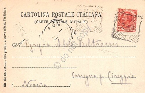 Cartolina Roma Palazzo dei Cesari casa di Tiberio 1907