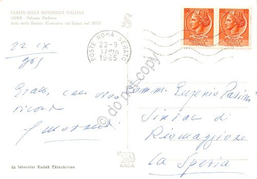 Cartolina Roma Palazzo Madama Aula delle Sedute Senato della Repubblica …