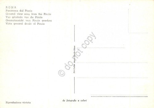 Cartolina Roma Panorama dal Pincio animata