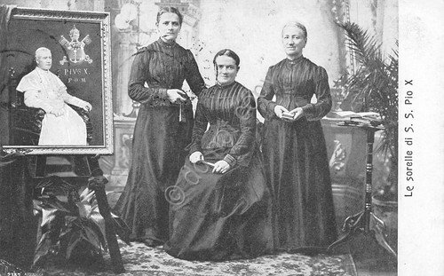 Cartolina Roma Papa Pio X Le sorelle 1908 | Immagine principale