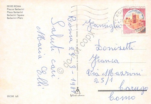 Cartolina Roma Piazza Barberini notturno auto d'epoca Facis Philips Hotel … | Immagine Gallery 2