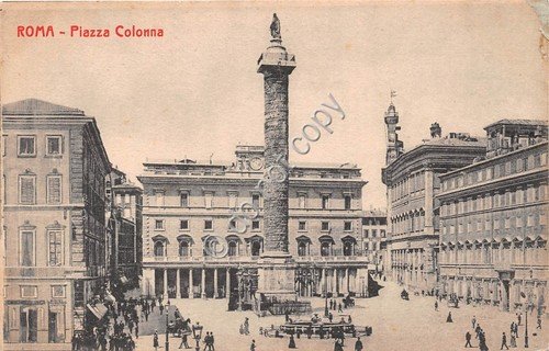 Cartolina Roma Piazza Colonna animata | Immagine principale
