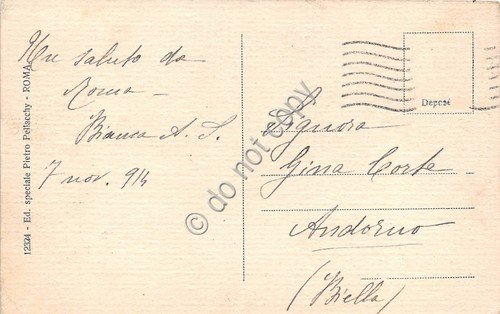 Cartolina Roma Piazza e Basilica S. Pietro animata 1914