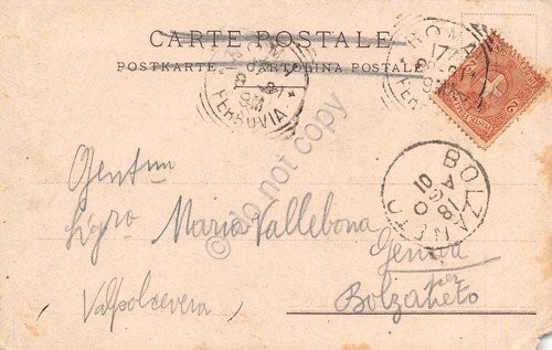 Cartolina Roma Ponte e Castel S. Angelo illustrata 1901 danneggiata | Immagine Gallery 2