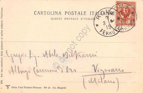 Cartolina Roma Ponte Sisto 1904 | Immagine Gallery 2