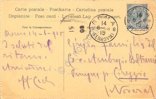 Cartolina Roma Porta San Paolo Piramide Ed Risi 1908