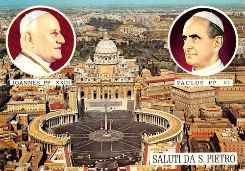 Cartolina Roma San Pietro Giovanni XXIII Paolo VI vedute 1971 | Immagine principale