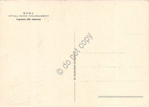 Cartolina Roma Scuola Genio Collegamenti entrata Caserma | Immagine Gallery 2
