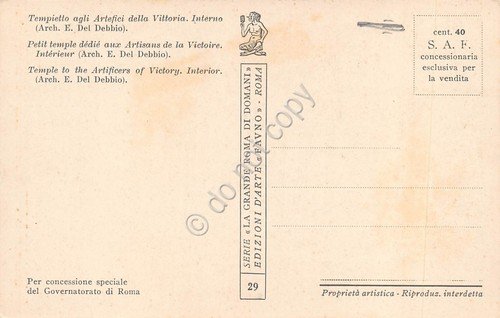 Cartolina Roma Serie La Grande Roma di domani n.29 Tempietto … | Immagine Gallery 2