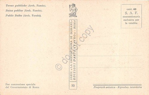 Cartolina Roma Serie La Grande Roma di domani n.33 Terme … | Immagine Gallery 2
