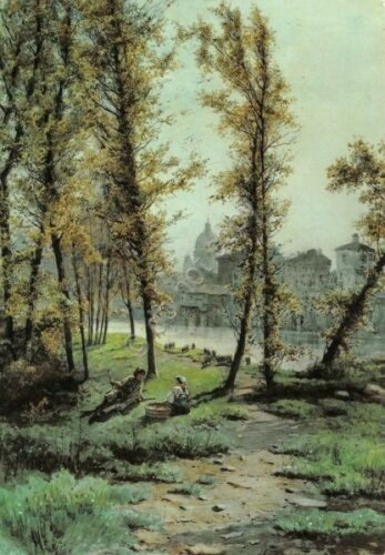 Cartolina Roma sparita Prati di Castello timbro filatelico 1972