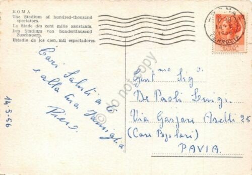 Cartolina Roma Stadio dei Centomila 1956 | Immagine Gallery 2