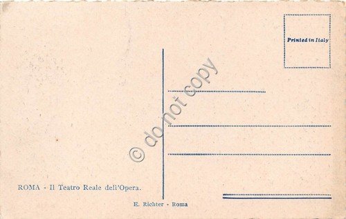 Cartolina Roma Teatro Reale dell' Opera animata