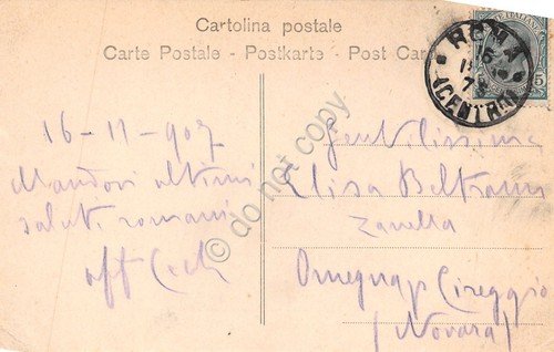 Cartolina Roma Tempio di Romolo e Basilica Costantino 1907 | Immagine Gallery 2