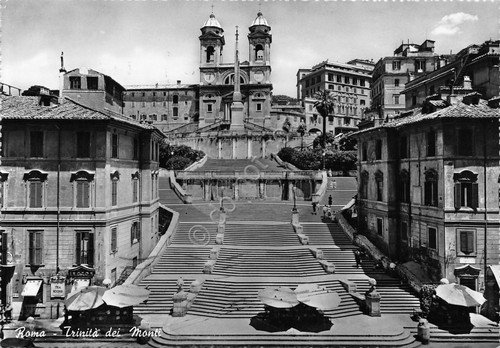 Cartolina Roma Trinità dei Monti Timbro a targhetta Decennale FIPE … | Immagine Gallery 2
