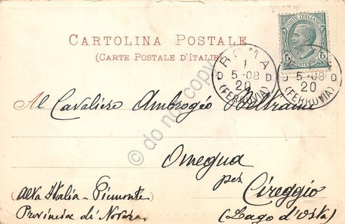 Cartolina Roma Via Appia Tomba Metella 1908 | Immagine Gallery 2