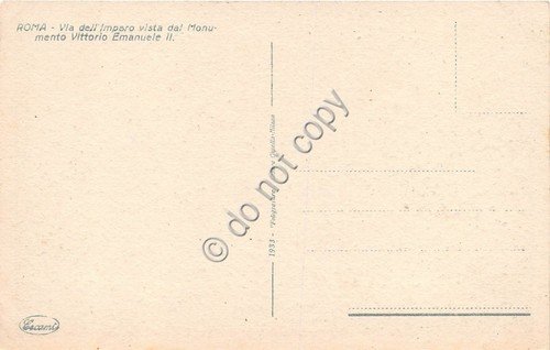 Cartolina Roma Via dell'Impero da Monumento a Vittorio Emanuele II