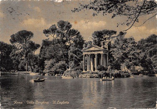 Cartolina Roma Villa BorgheseTimbro a targhetta Universale Cappelli 1959 | Immagine Gallery 2