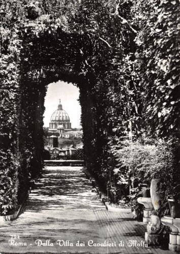 Cartolina Roma vista da Villa dei Cavalieri di Malta 1961