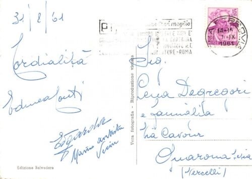 Cartolina Roma vista da Villa dei Cavalieri di Malta 1961