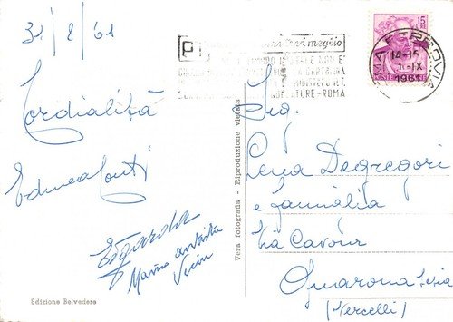 Cartolina Roma vista da Villa dei Cavalieri di Malta 1961