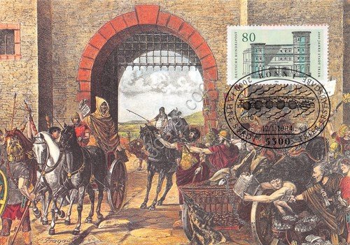 Cartolina Romische Staatspost timbro filatelico 1984 | Immagine principale