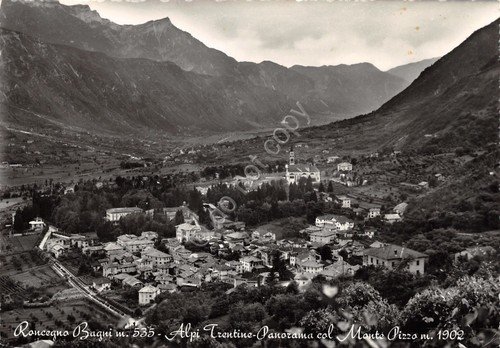 Cartolina Roncegno Bagni Alpi Trentine Panorama Monte Pizzo 1958