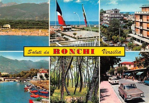 Cartolina Ronchi Versilia 6 vedute (Massa)