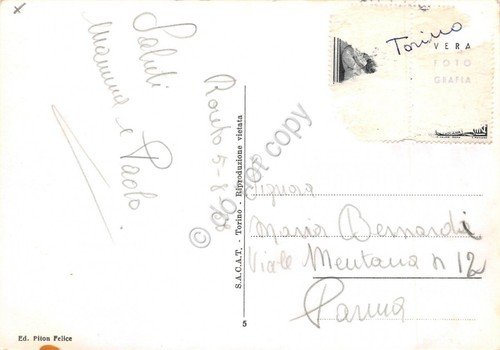Cartolina Roreto Chisone Frazione Castel del Bosco Panorama 1959