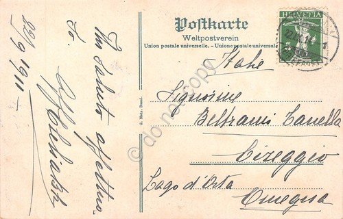 Cartolina Rorschach illustrata porto barche 1911 | Immagine Gallery 2