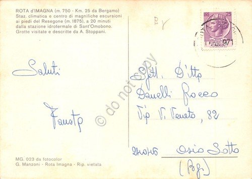 Cartolina Rota Imagna 5 vedute panorama e fiori (Bergamo) | Immagine Gallery 2