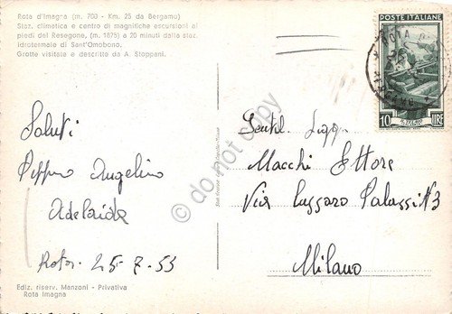 Cartolina Rota Imagna casolari 1953 | Immagine Gallery 2