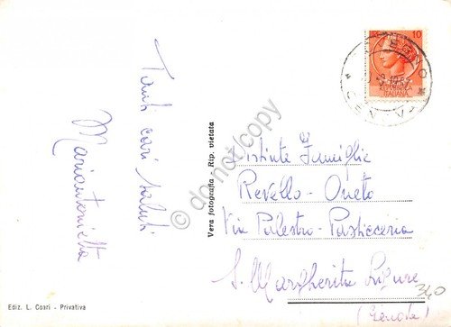 Cartolina Rovegno veduta generale 1957