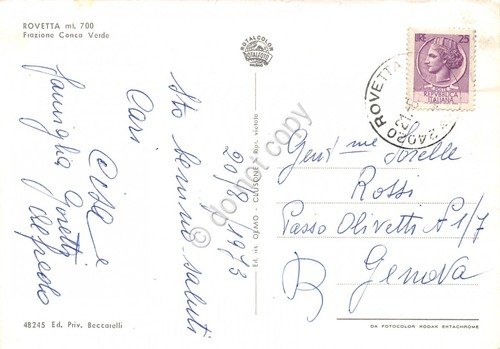 Cartolina Rovetta Frazione Conca Verde 1973 (Bergamo) | Immagine Gallery 2