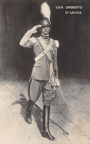 Cartolina S.A.R. Umberto di Savoia in uniforme Fotocelere