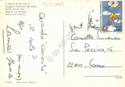 Cartolina S. Agata di Militello spiaggia e panorama aereo 1978 | Immagine Gallery 2