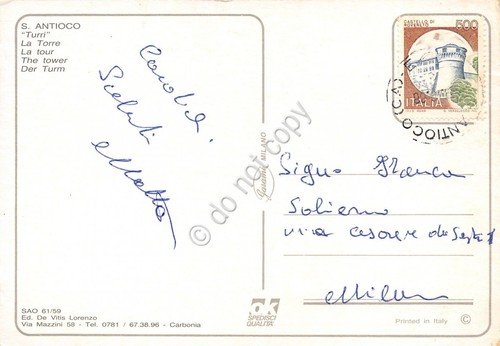 Cartolina S. Antioco Sardegna la torre (Cagliari) | Immagine Gallery 2